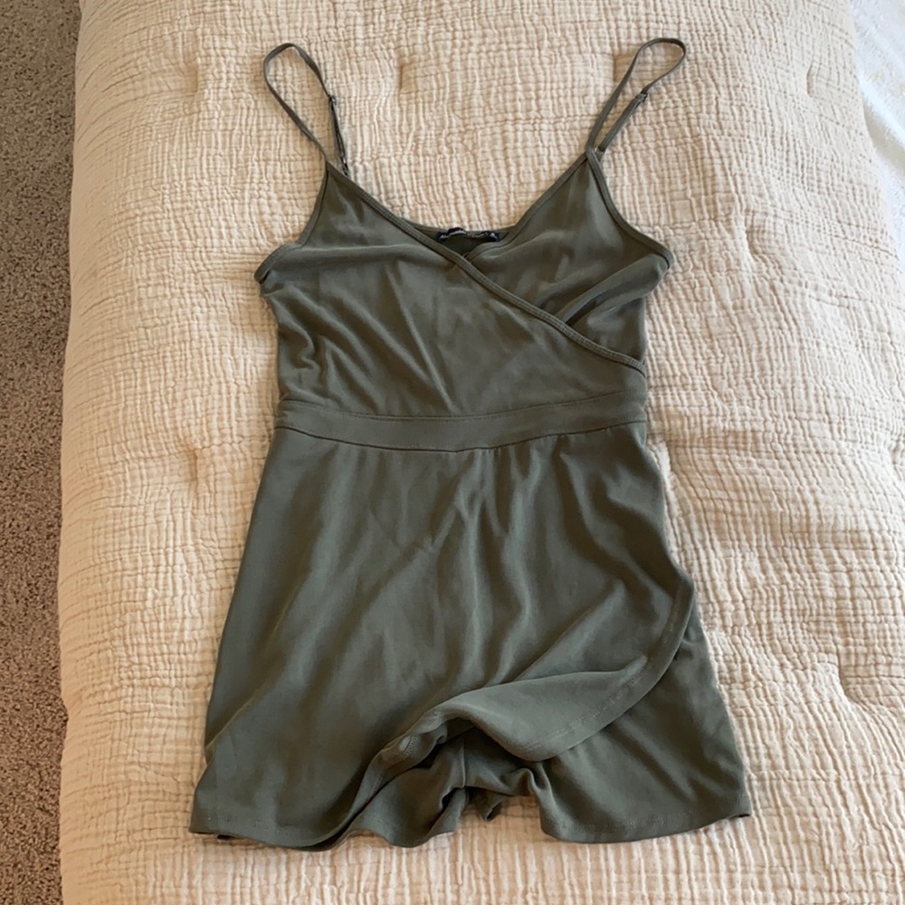 Abercrombie and Fitch. Size small. Olive green skirt dress.